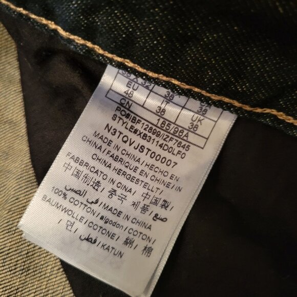 Guess Ultra Slim McCrae Fit Jeans Tagged 38 Dark Denim Blue Cotton Actual 40x33 - Picture 2 of 8